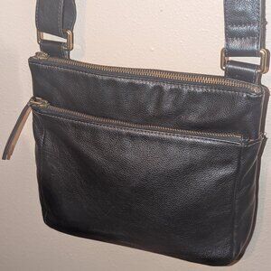 Everyday Black Leather Crossbody Bag | Fossil Med